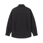 Unisex Oversized Shirt Jacket with Two-Layer Hem, Chest Welt Pocket and Structured Cotton Blend Fashion Glam