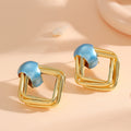 Women modern earrings with asymmetrical design Fashion Glam