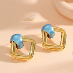 Women modern earrings with asymmetrical design Fashion Glam