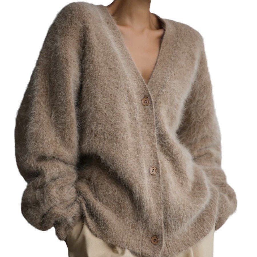 Women's Cozy Cardigan made of fine Mohair Fashion Glam