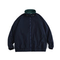 Men's loose-fitting lightweight windbreaker with high stand-up collar and elastic hem Fashion Glam