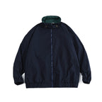 Men's loose-fitting lightweight windbreaker with high stand-up collar and elastic hem Fashion Glam