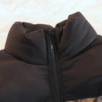 Unisex Padded Oversize Quilted Jacket with Stand-up Collar and Concealed Zipper Fashion Glam