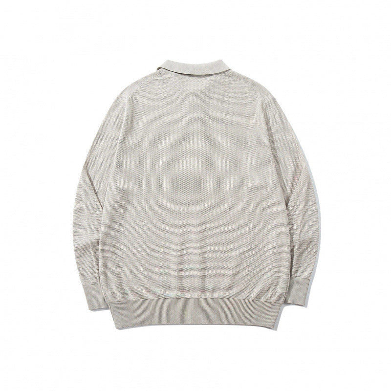 Unisex Boxy Fine Knit Polo Shirt with Henley Placket, Ribbed Cuffs and Raglan Sleeves Fashion Glam
