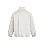 Men's Minimalist Nylon Bomber Jacket with Stand Collar, Raglan Sleeves and Gathered Hem Fashion Glam