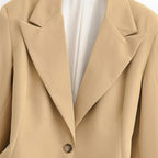 Women Oversized Blazer with Distinctive Lapels and Slightly Tailored Silhouette Fashion Glam