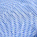 Women's oversized shirt with fine pinstripes, chest pocket, and classic Kent collar Fashion Glam