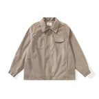 Unisex Boxy Overshirt Jacket made of fine cord structure with breast pockets and concealed zipper Fashion Glam