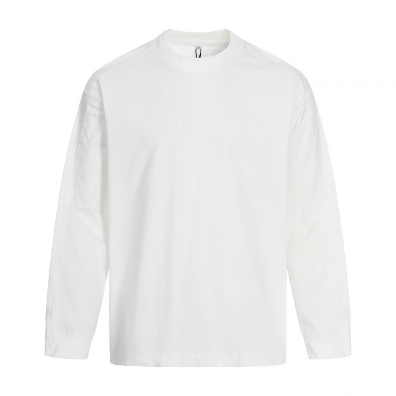 Unisex Long Sleeve Oversized Basic Shirt with Round Neck Fashion Glam
