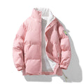 Women Padded Quilted Jacket with High Stand-Up Collar, Contrasted Lining and Drawstring Fashion Glam