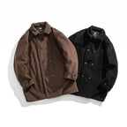 Men's wool coat with quilted thermo inner side and lapel collar Fashion Glam
