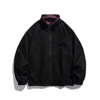 Unisex Boxy transitional jacket made of technical cotton blend with stand-up collar, front zipper, and concealed chest flap Fashion Glam