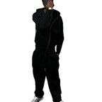 Men's Oversize Zip Hoodie and Relaxed Sweatpants Set Fashion Glam