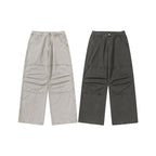 Women's Wide Utility Pants made of durable canvas with reinforced knee panels Fashion Glam