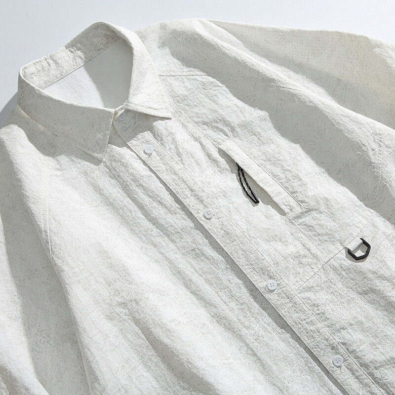 Unisex Boxy Overshirt Jacket with D-Ring and Hidden Chest Pocket Fashion Glam