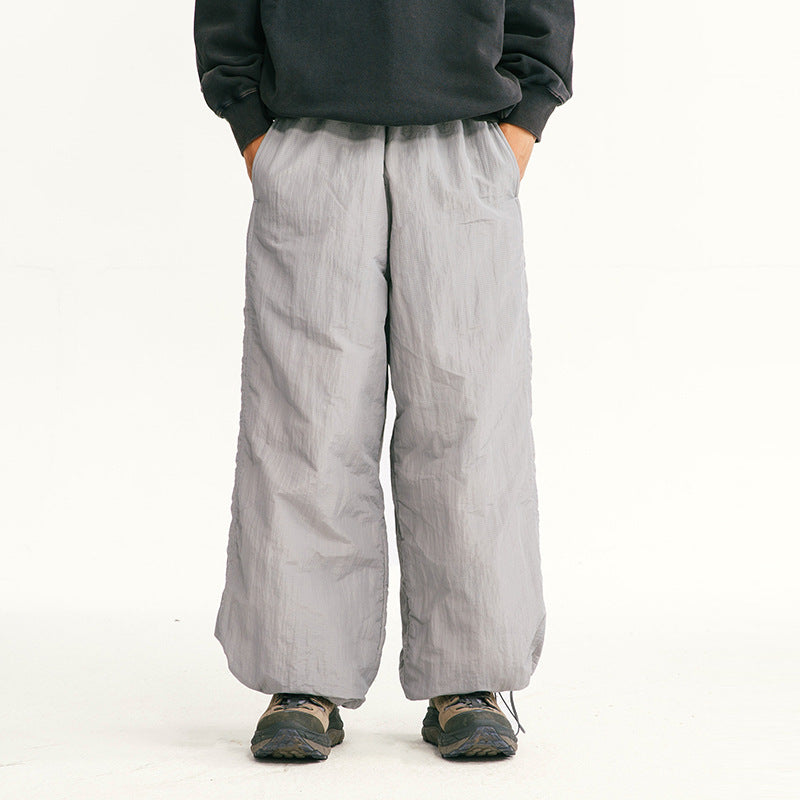 Men's loose-fitting ripstop leisure pants with camouflage pattern and elastic drawstring waistband Fashion Glam