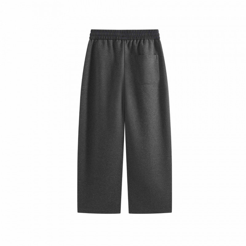 Men's Wide Cropped Pants with Elastic Waistband, Pleats and Side Pockets Fashion Glam