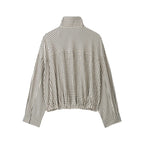 Women's short-cut checked bomber jacket with stand-up collar, elastic hem and concealed zipper Fashion Glam