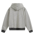 Unisex Striped Oversize Hoodie made of Cotton Blend with Ribbed Cuffs Fashion Glam