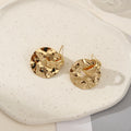 Women's elegant earrings with rustic, folded design Fashion Glam