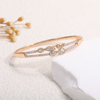 Ladies bracelet with elaborate infinity symbol and sparkling zirconia Fashion Glam
