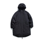 Unisex Quilted Long Parka in Boxy Cut with Hood and Drawstring Hem Fashion Glam