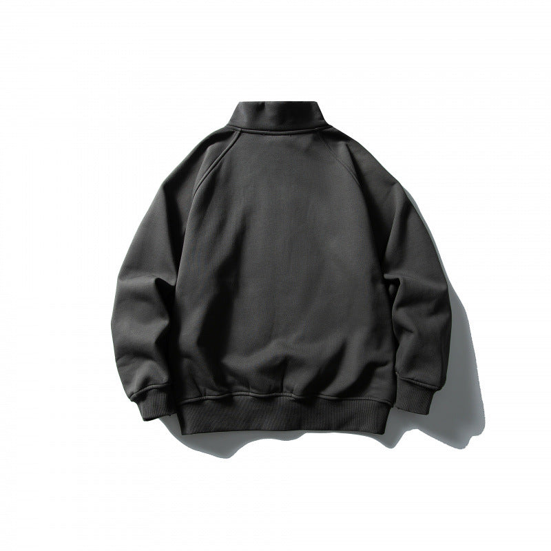 Unisex Boxy-Oversize-Zip Jacket with Stand-Up Collar, Raglan Sleeves, and Side Pockets Fashion Glam