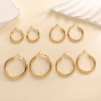 Women's hoop earrings made of high-quality stainless steel with elegant design Fashion Glam