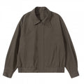 Men's Lightweight Boxy Field Jacket with Shirt Collar, Concealed Button Placket and Elastic Hem Fashion Glam