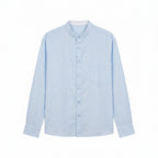 Men's Lightweight Cotton Oxford Shirt with Stand Collar and Chest Pocket Fashion Glam
