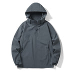 Men's waterproof and windproof technical hooded outdoor jacket with welded seams and breathable lining Fashion Glam