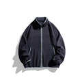 Unisex fleece jacket with full zip in oversized boxy cut, stand-up collar and contrast piping Fashion Glam