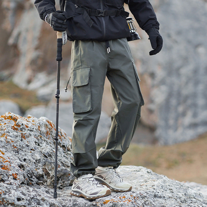 Men's Technical Outdoor Cargo Pants with Multi-Functional Pockets and Stretch Inserts Fashion Glam