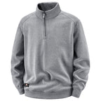 Men's Breathable Microfleece Half-Zip Sweater with Stand Collar and Raglan Sleeves Fashion Glam