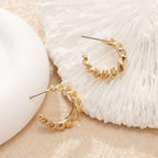 Women Hanging Earrings with Elegant Wave Design Fashion Glam