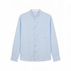 Men's Lightweight Cotton Oxford Shirt with Stand Collar and Chest Pocket Fashion Glam