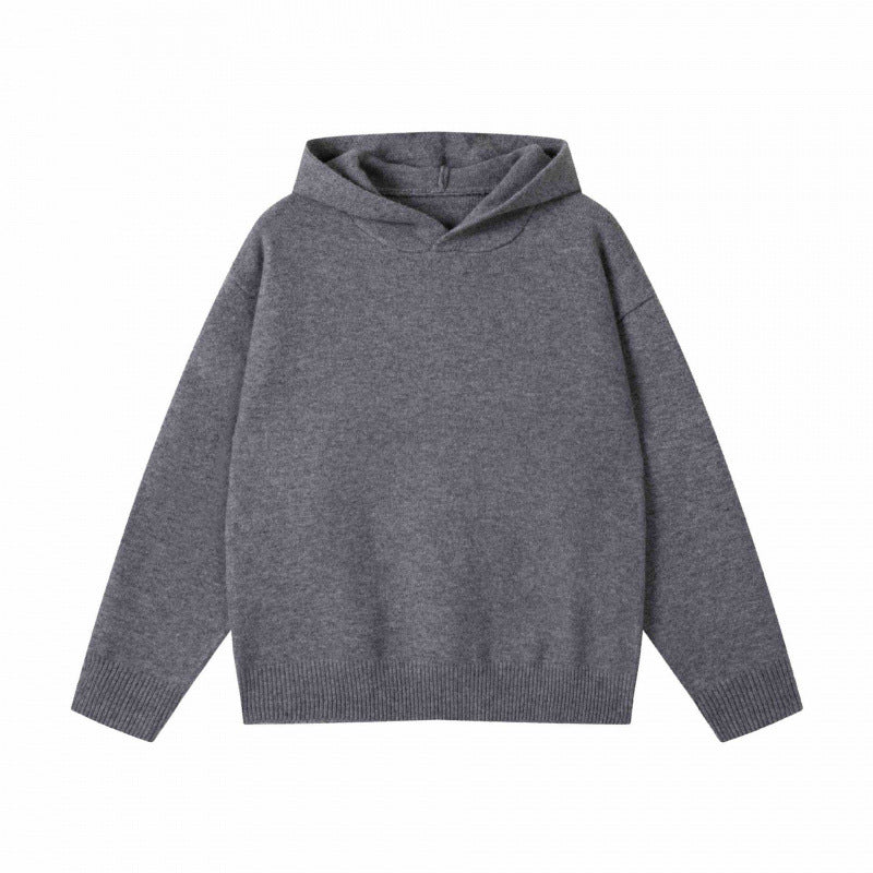 Unisex Oversized Fine Knit Hoodie with Raglan Sleeves and Ribbed Hem Fashion Glam