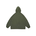 Unisex Oversized Hoodie with Button Placket, Kangaroo Pocket and Elastic Cuffs Fashion Glam