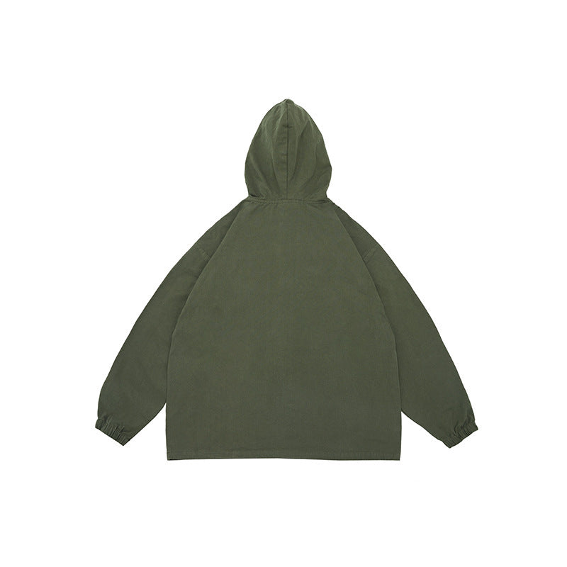 Unisex Oversized Hoodie with Button Placket, Kangaroo Pocket and Elastic Cuffs Fashion Glam