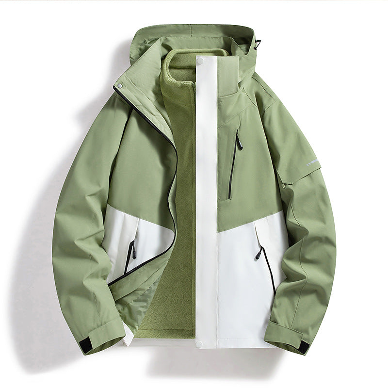 Women's weatherproof softshell ski jacket with fleece lining and hood Fashion Glam