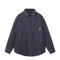 Men's overshirt in boxy cut with contrast stitching and patch chest pockets Fashion Glam