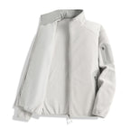 Men's fleece jacket with stand-up collar and softshell inserts Fashion Glam
