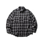 Men's Boxy Check Work Shirt made of soft flannel with double breast pockets Fashion Glam