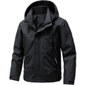 Men's Breathable Softshell Outdoor Jacket with Windproof Membrane, Adjustable Hood and Zipper Pockets Fashion Glam