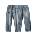Women's Loose High-Waist Straight-Leg Vintage Jeans with Used Wash and Subtle Distressed Details Fashion Glam