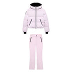Women's short padded bomber-style hooded jacket with elastic hem and zippered pockets Fashion Glam