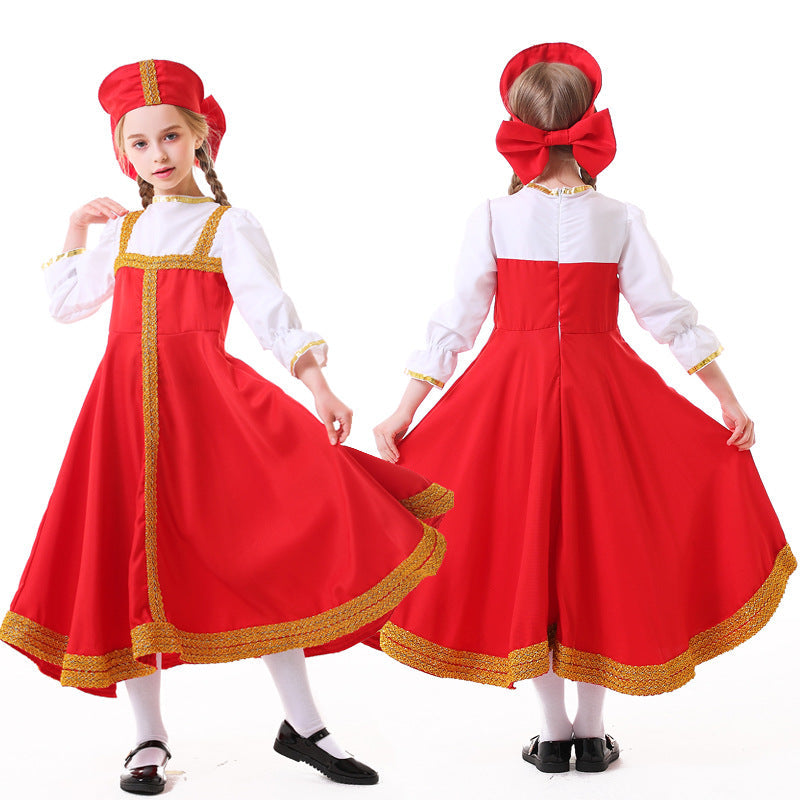 Girls Fairy Tale Costume with Golden Hem Fashion Glam