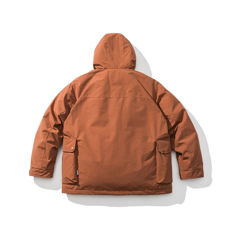 Unisex Boxy Thermo Parka with hood, two-way snap button placket and adjustable sleeve cuffs Fashion Glam
