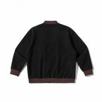 Unisex Oversize-Utilitarian Bomber Jacket with Flap Pockets, Vertical Zippers, and Ribbed Finishes Fashion Glam