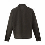 Unisex Oversize Pinstripe Shirt with Boxy Silhouette and Shirt Collar Fashion Glam
